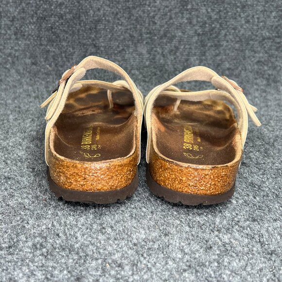 Birkenstock Mayari Sandals Womens Size 7 Cream Birko-Flor Buckle Strap Flip Flop - Picture 5 of 12